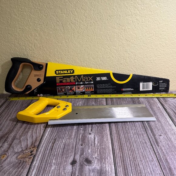2 Stanley Hand Saws Fat Max 20/500, One a Miter Saw (ONLY) 12” x 3 ½” READ - Picture 1 of 14